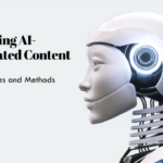 Researcher using AI and trusted sources to fact-check information