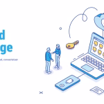 HOW TO CHOOSE CLOUD STORAGE Cloud storage service accessed from a laptop and smartphone