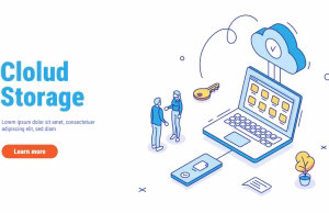 HOW TO CHOOSE CLOUD STORAGE Cloud storage service accessed from a laptop and smartphone