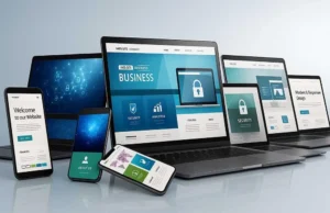 How to Build a Business Website Responsive business website displayed on multiple devices